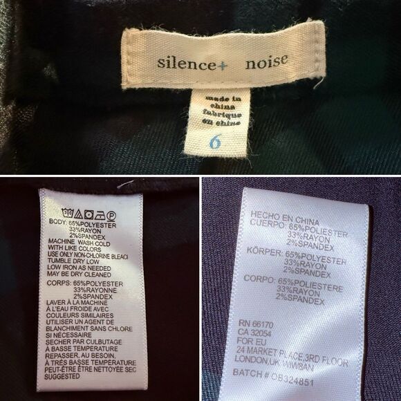 Silence + Noise UO Cher  Green Plaid Mini Skirt~Size 6/ Small - Picture 11 of 16